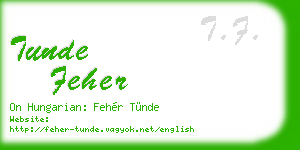tunde feher business card