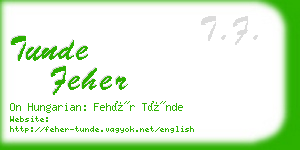 tunde feher business card